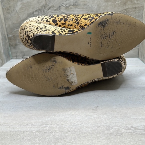 Matisse Ladies “Teddy” Cow Hide Leopard Print Ankle Boot, Zipper/Wedge Heel Sz 6 - Picture 15 of 16